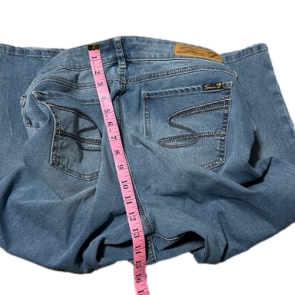 SEVEN7 Crop Denim Blue Skinny Jeans Women’s (Sz 14) - Picture 15 of 16